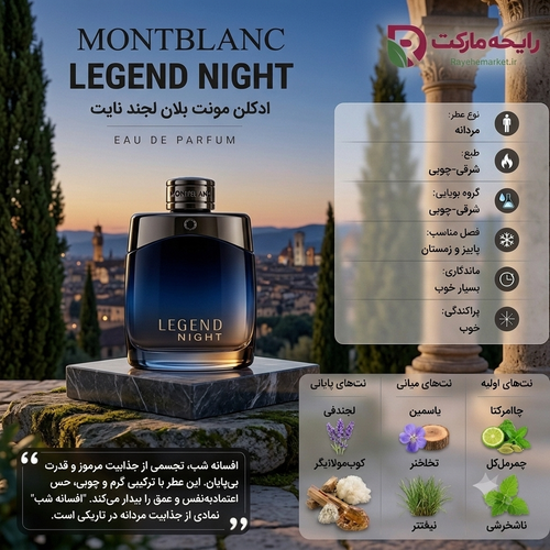 اسانس مونت بلان لجند نایت ( 1 گرم )